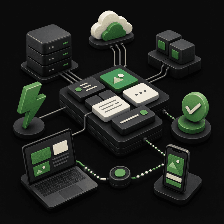 Web components connecting servers, edge delivery, and responsive devices